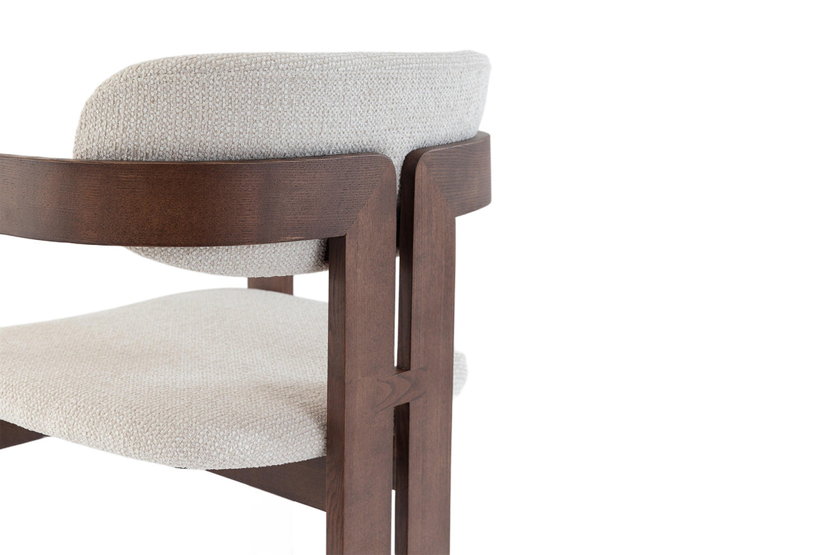 NEW - Stoel 'Camille' Essenhout Walnoot Ote Milan 103 Beige Gemonteerd (2/doos) - foto 13