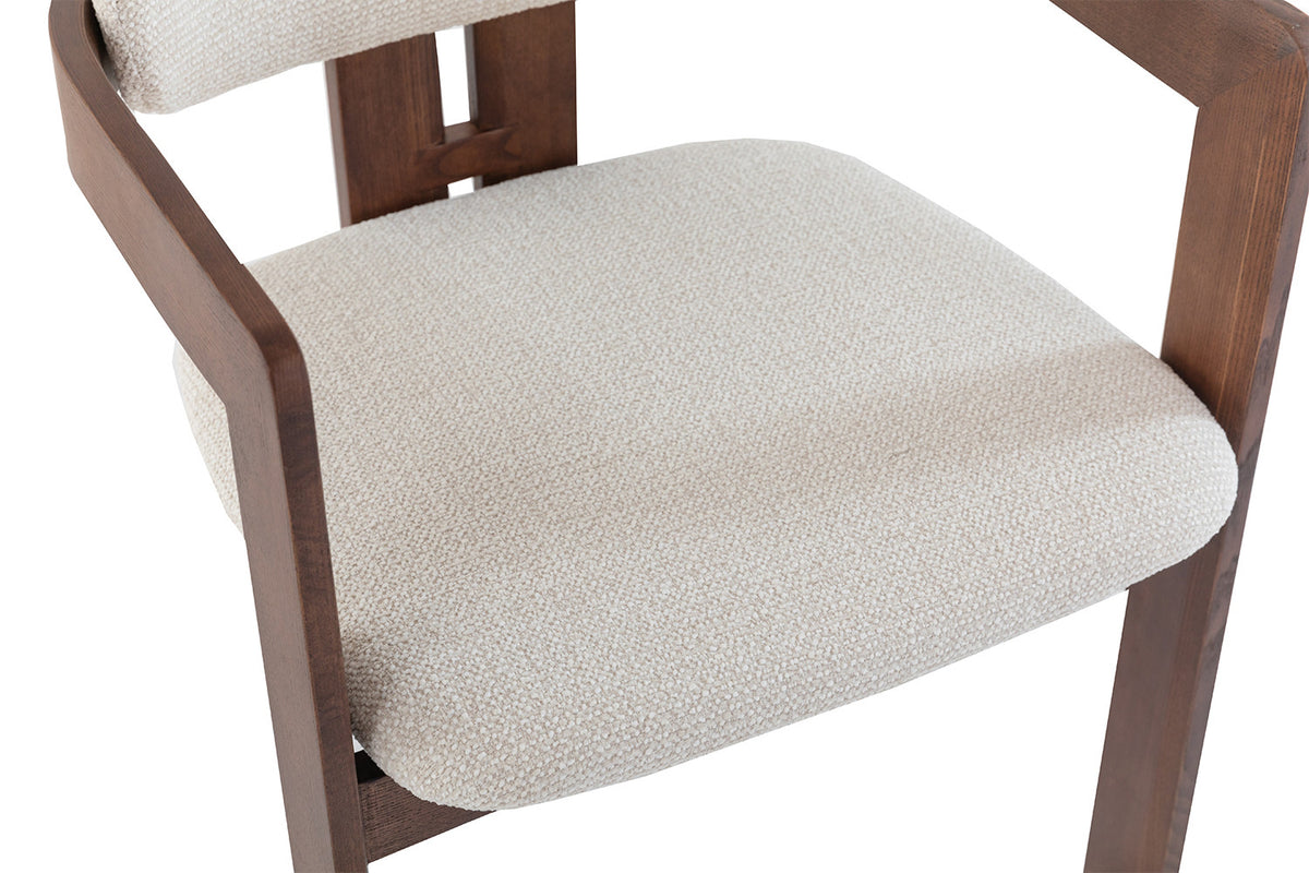 NEW - Stoel 'Camille' Essenhout Walnoot Ote Milan 103 Beige Gemonteerd (2/doos) - foto 14
