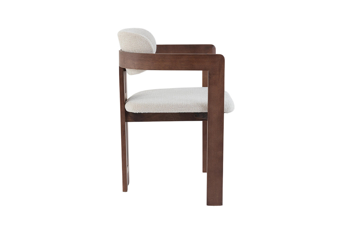 NEW - Stoel 'Camille' Essenhout Walnoot Ote Milan 103 Beige Gemonteerd (2/doos) - foto 7