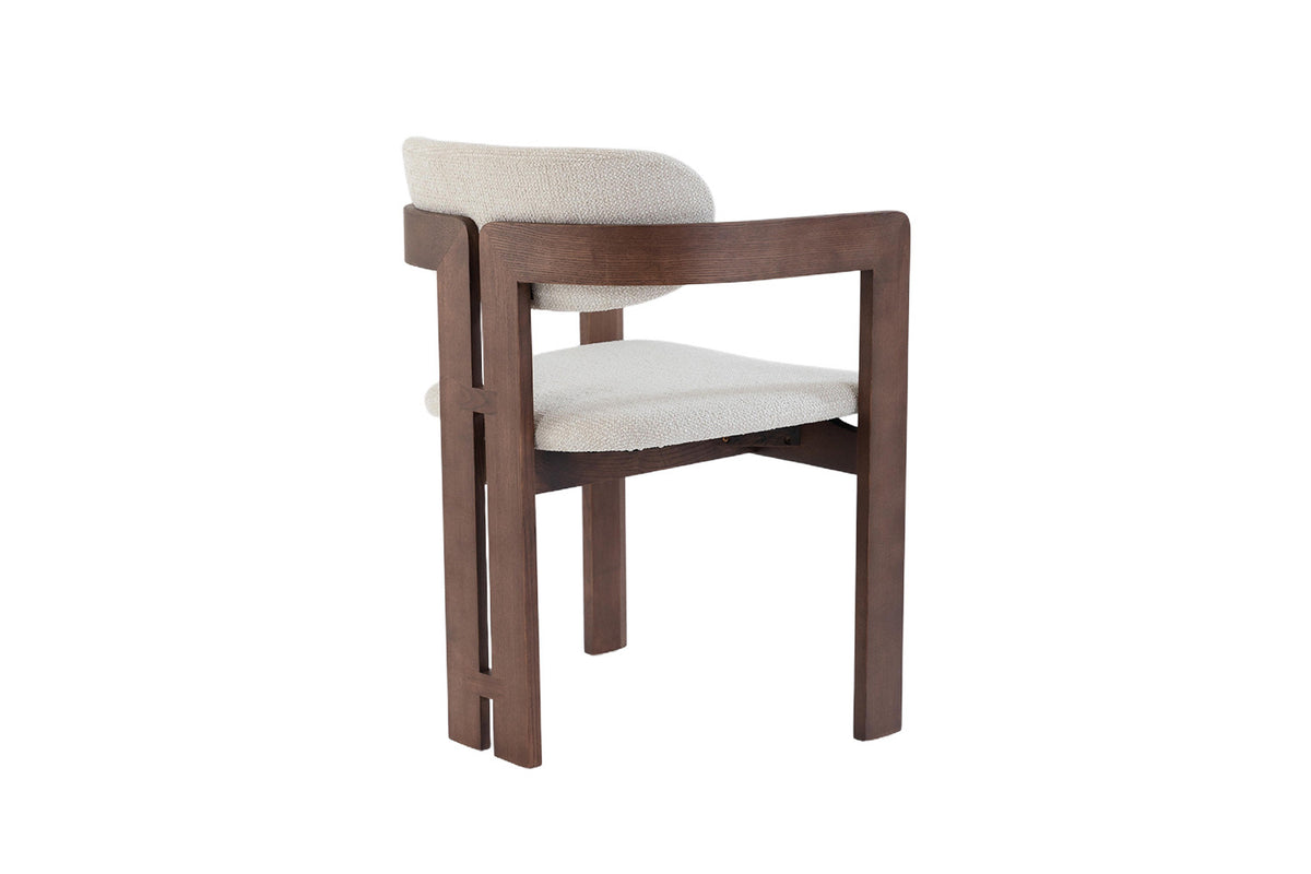 NEW - Stoel 'Camille' Essenhout Walnoot Ote Milan 103 Beige Gemonteerd (2/doos) - foto 8