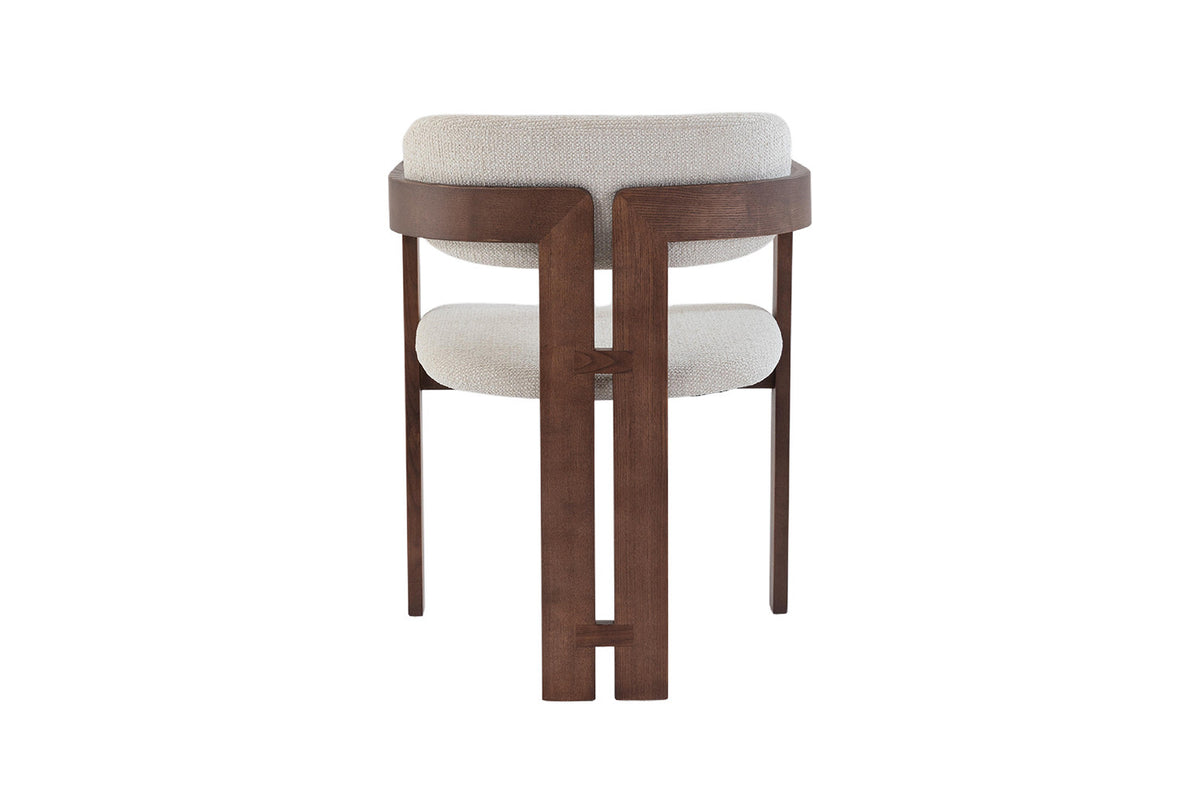 NEW - Stoel 'Camille' Essenhout Walnoot Ote Milan 103 Beige Gemonteerd (2/doos) - foto 9