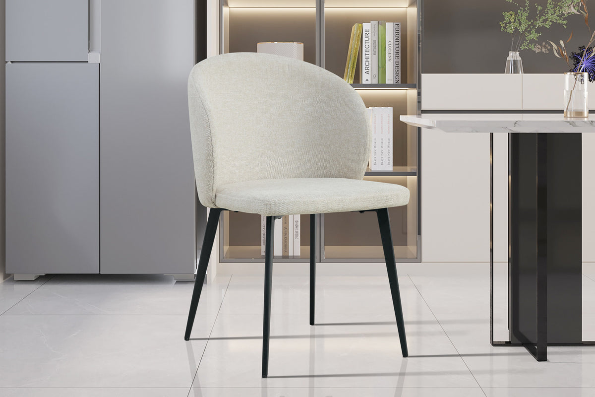 SALE - Stoel 'Toledo' Stof Beige (2/doos) - foto 2