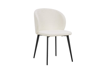 SALE - Stoel 'Toledo' Bouclé Wit (2/doos) - foto 4