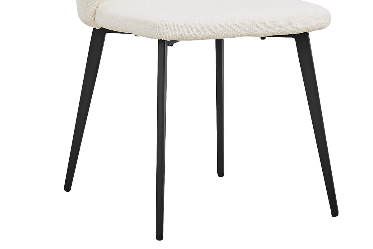 SALE - Stoel 'Toledo' Bouclé Wit (2/doos) - foto 8
