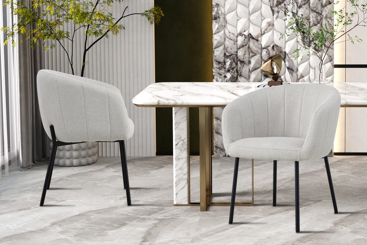 Stoel 'Sevilla' Stof Beige (2/doos)