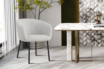 Stoel 'Sevilla' Stof Beige (2/doos) - foto 2