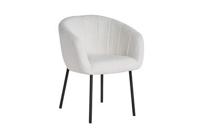 SALE - Stoel 'Sevilla' Bouclé Wit (2/doos) - foto 4
