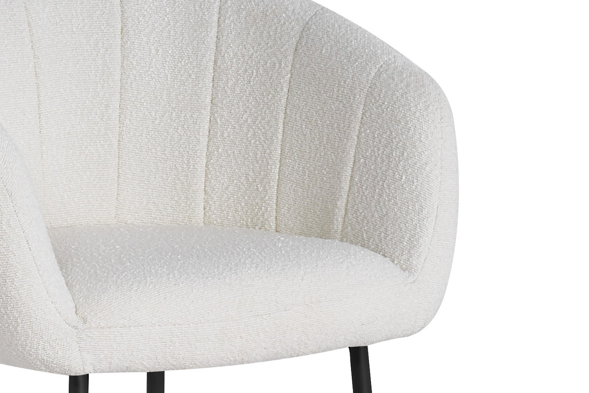 SALE - Stoel 'Sevilla' Bouclé Wit (2/doos) - foto 7