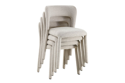 NEW - Stoel 'Elvas' Stapelbaar Stof Ote Sahara 152 Ecru Gemonteerd (2/doos) - foto 10