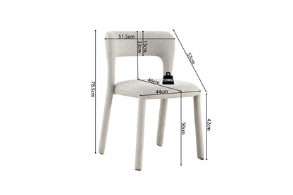 NEW - Stoel 'Elvas' Stapelbaar Stof Ote Sahara 152 Ecru Gemonteerd (2/doos) - foto 13