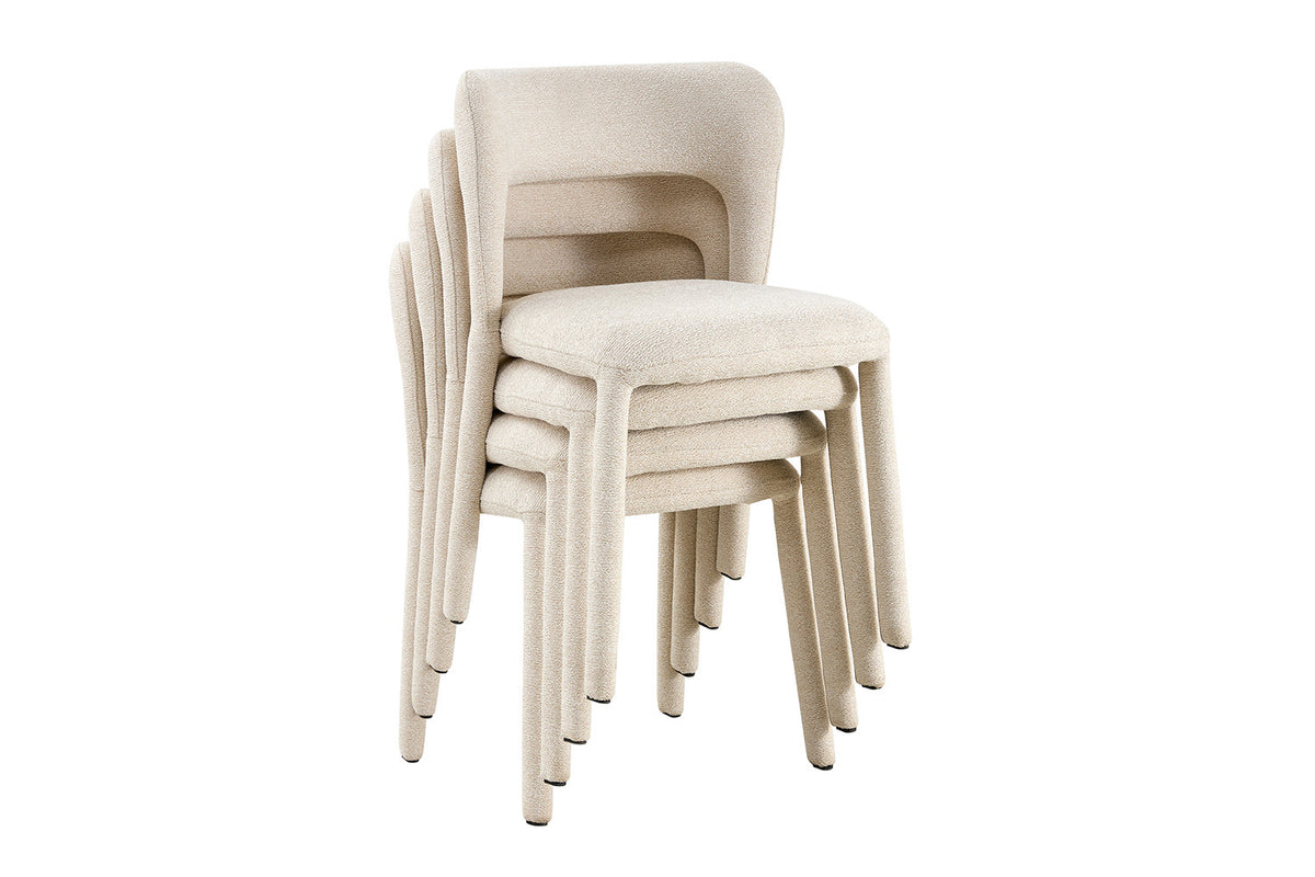 NEW - Stoel 'Elvas' Stapelbaar Stof Ote Sahara 112 Beige Gemonteerd (2/doos) - foto 10