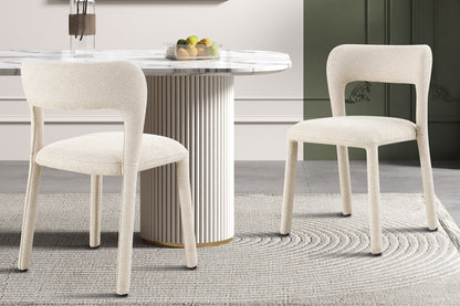 NEW - Stoel 'Elvas' Stapelbaar Stof Ote Sahara 112 Beige Gemonteerd (2/doos)