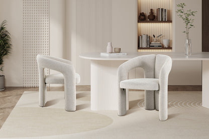 NEW - Stoel 'Beja' Stof Ote Sahara 152 Ecru (2/doos) - foto 3