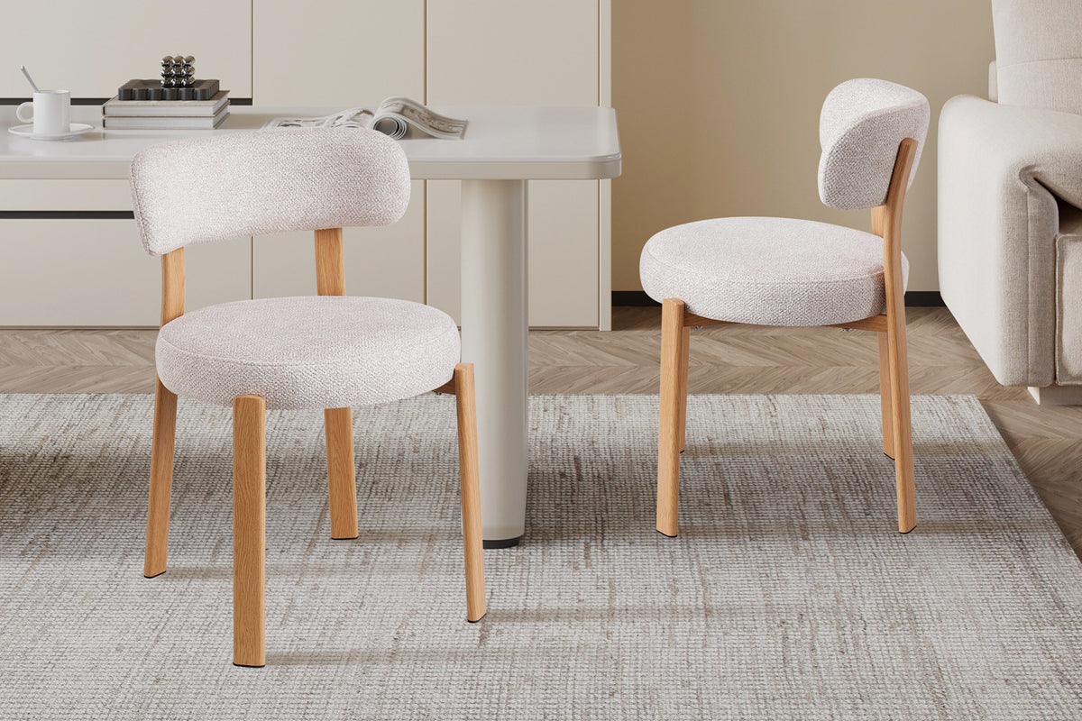 NEW - Stoel 'Julia' Naturel - Stof Fabb Leo 23 (2/doos) - foto 2
