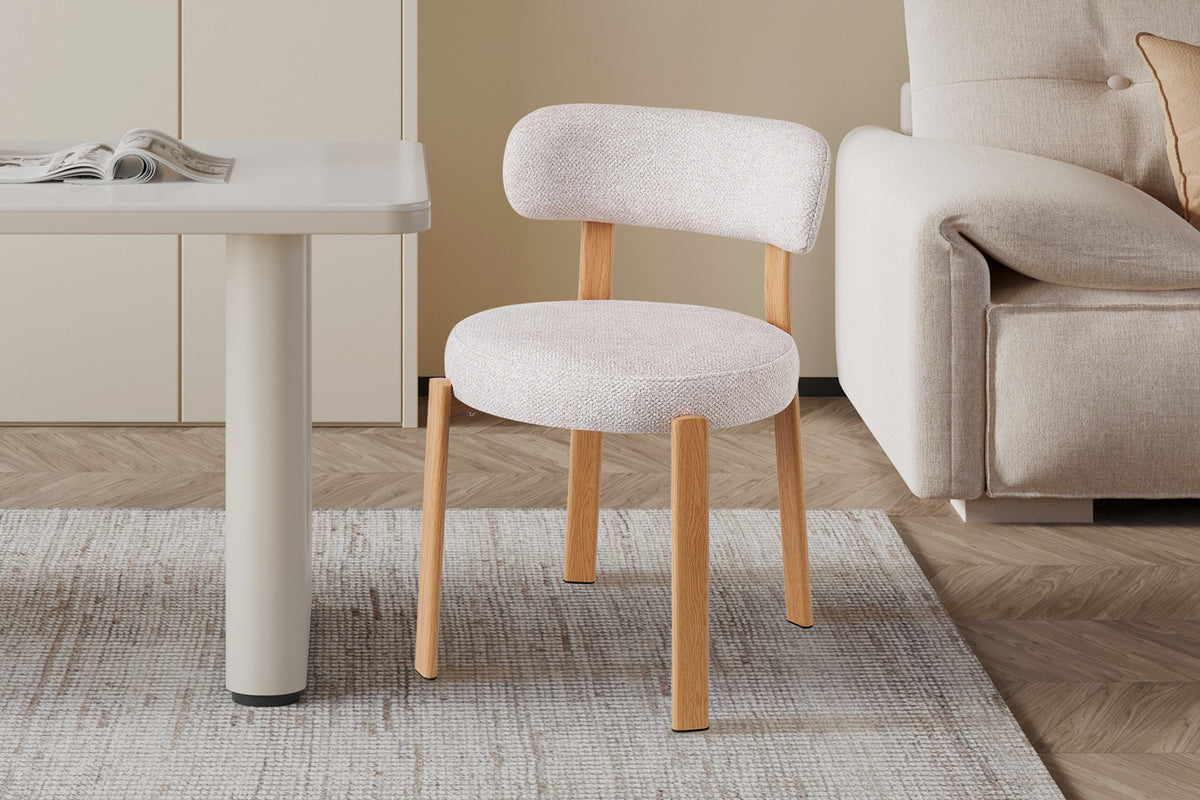 NEW - Stoel 'Julia' Naturel - Stof Fabb Leo 23 (2/doos) - foto 3