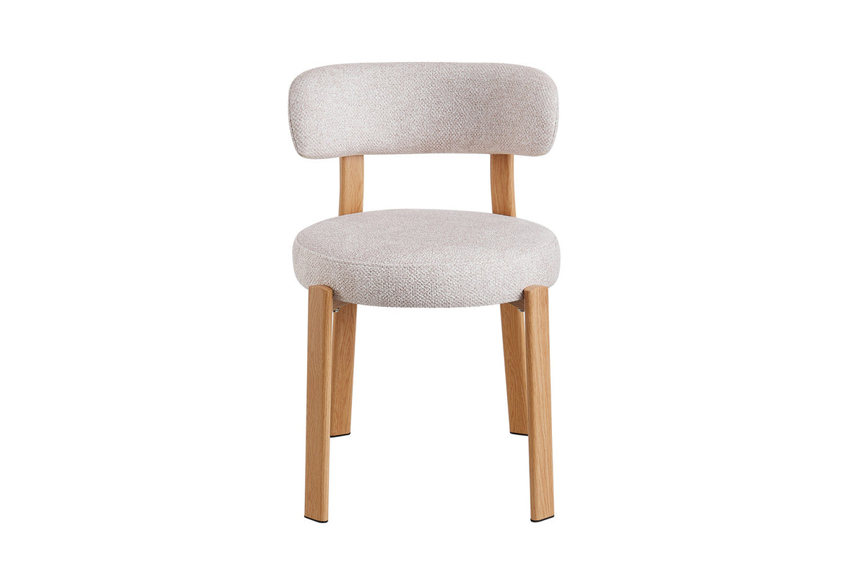 NEW - Stoel 'Julia' Naturel - Stof Fabb Leo 23 (2/doos) - foto 4