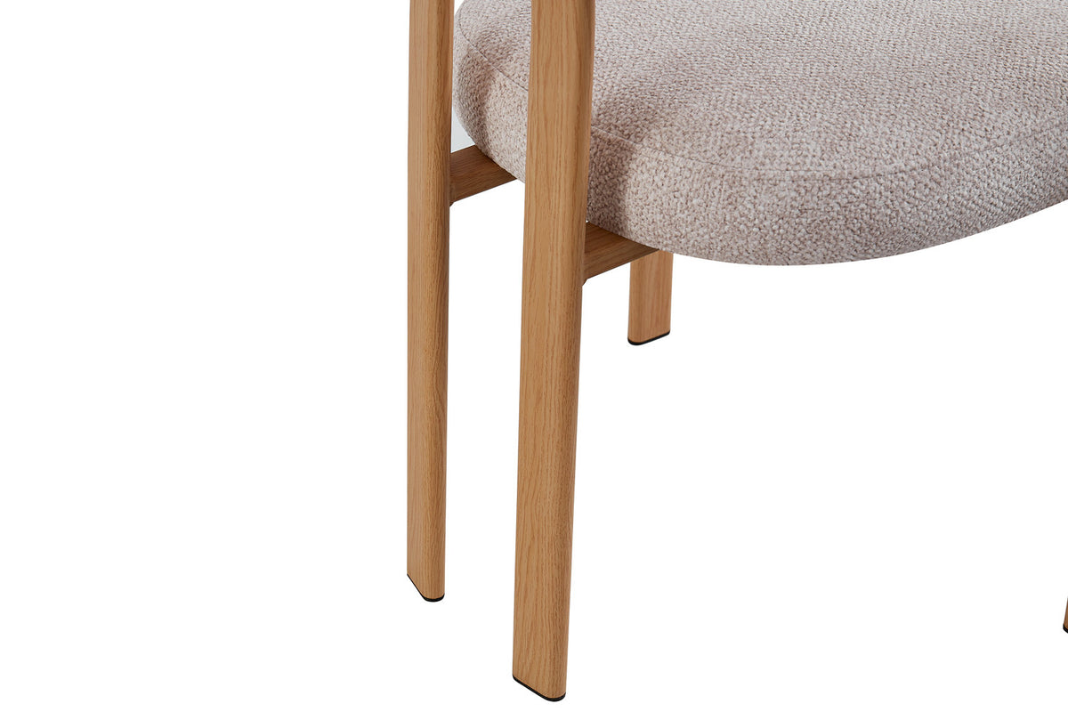 NEW - Stoel met armleuningen 'Julia' Naturel - Stof Fabb Leo 23 (2/doos) - foto 10