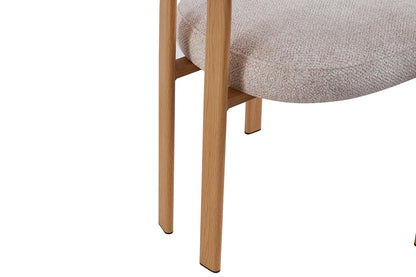 NEW - Stoel met armleuningen 'Julia' Naturel - Stof Fabb Leo 23 (2/doos) - foto 10