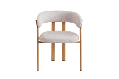 NEW - Stoel met armleuningen 'Julia' Naturel - Stof Fabb Leo 23 (2/doos) - foto 4