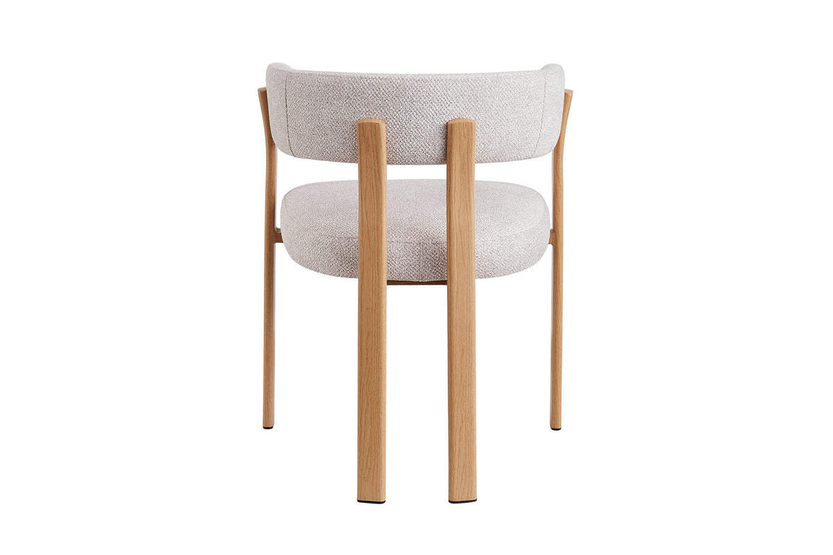 NEW - Stoel met armleuningen 'Julia' Naturel - Stof Fabb Leo 23 (2/doos) - foto 7