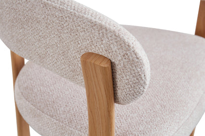NEW - Stoel met armleuningen 'Julia' Naturel - Stof Fabb Leo 23 (2/doos) - foto 9