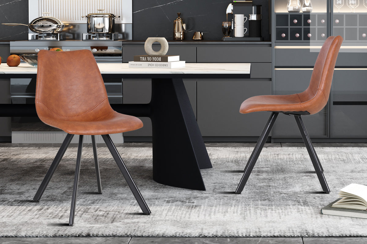 Stoel 'Emma' PU Cognac (2/doos)