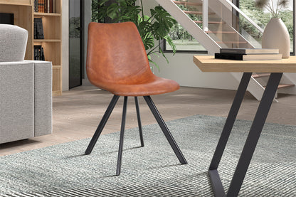 Stoel 'Emma' PU Cognac (2/doos) - foto 2