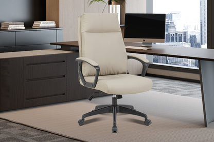 NEW - Bureaustoel 'Samuel' PU nylon Beige (1c)