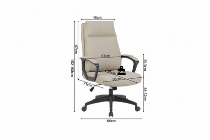 NEW - Bureaustoel 'Samuel' PU nylon Beige (1c) - foto 11