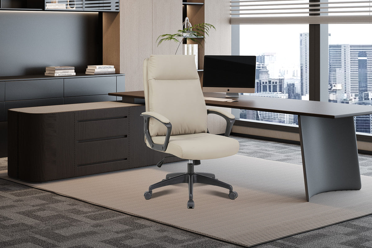 NEW - Bureaustoel 'Samuel' PU nylon Beige (1c) - foto 2