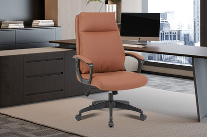 NEW - Bureaustoel 'Samuel' PU nylon Cognac (1c)