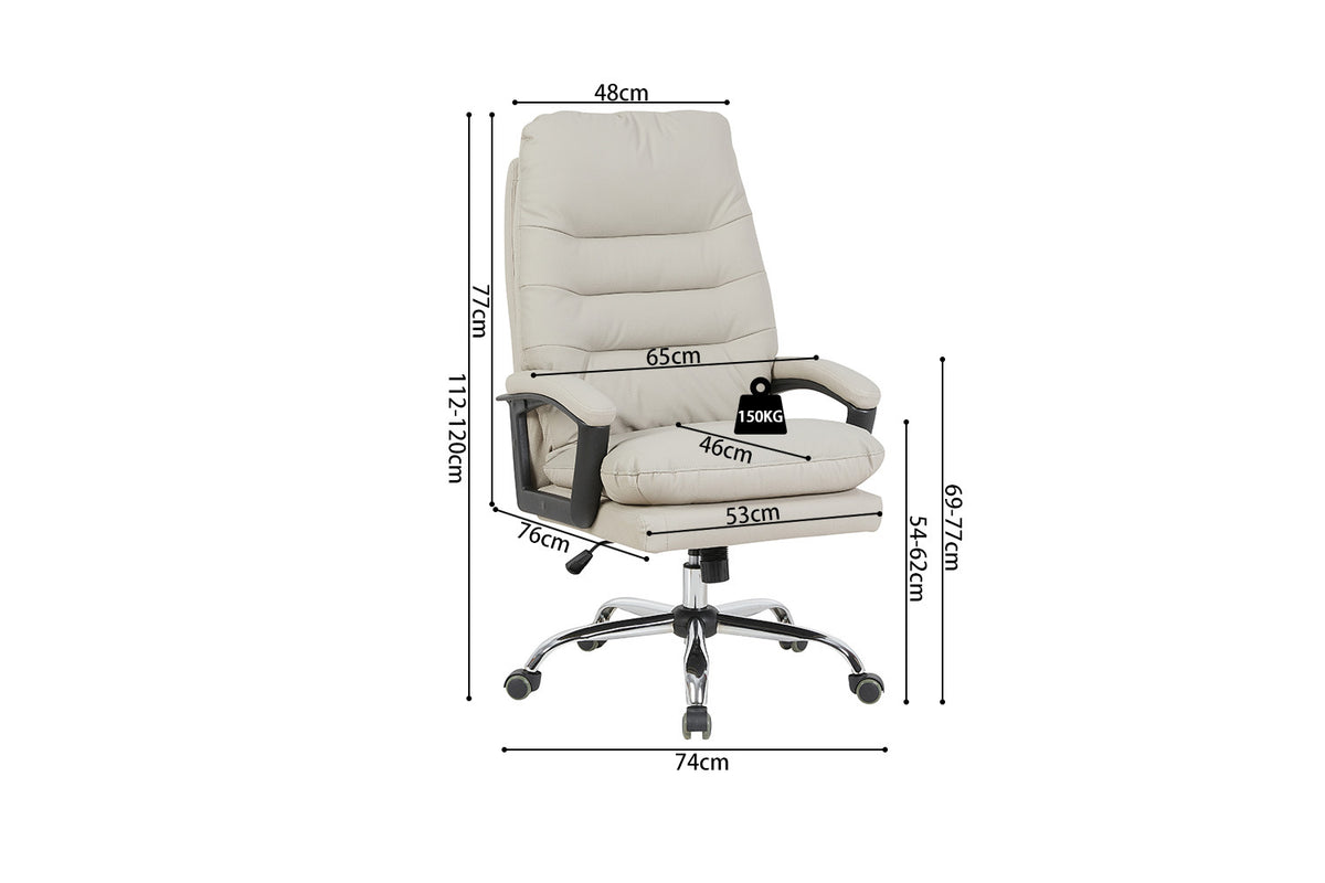 NEW - Bureaustoel 'Daniel' Beige PU (1c) - foto 11