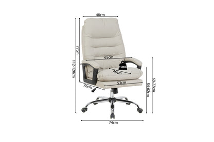 NEW - Bureaustoel 'Daniel' Beige PU (1c) - foto 11