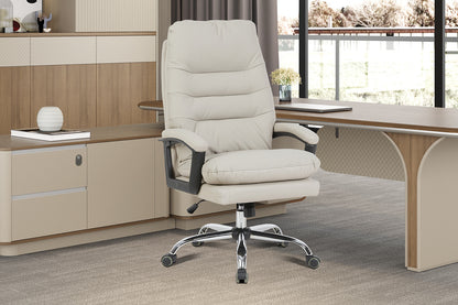 NEW - Bureaustoel 'Daniel' Beige PU (1c)
