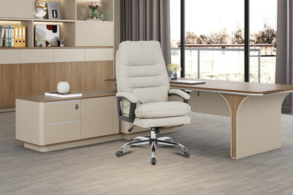 NEW - Bureaustoel 'Daniel' Beige PU (1c) - foto 2