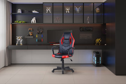 Gamingstoel 'Tiger' PU Zwart/Rood/Grijs (1c) - foto 2