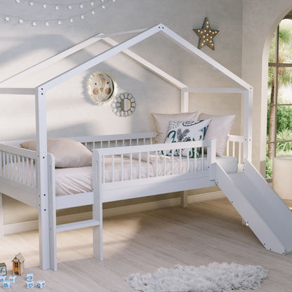 Huisbed met glijbaan Lovelle