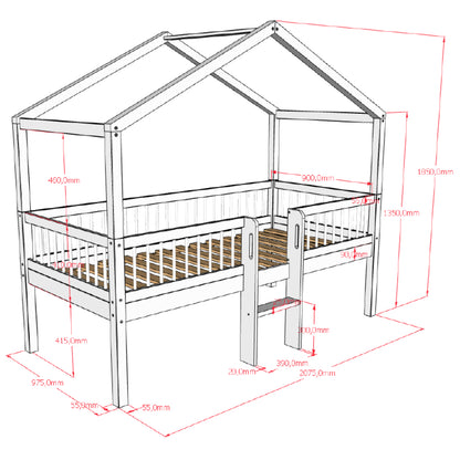 Huisbed met ladder Lovelle