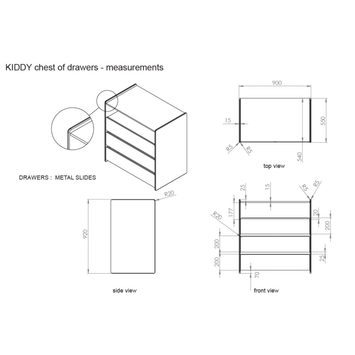 Commode Veluna 3 lades