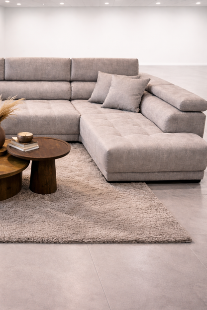 Hoeksalon Maison incl. 4 sierkussens - Grijs