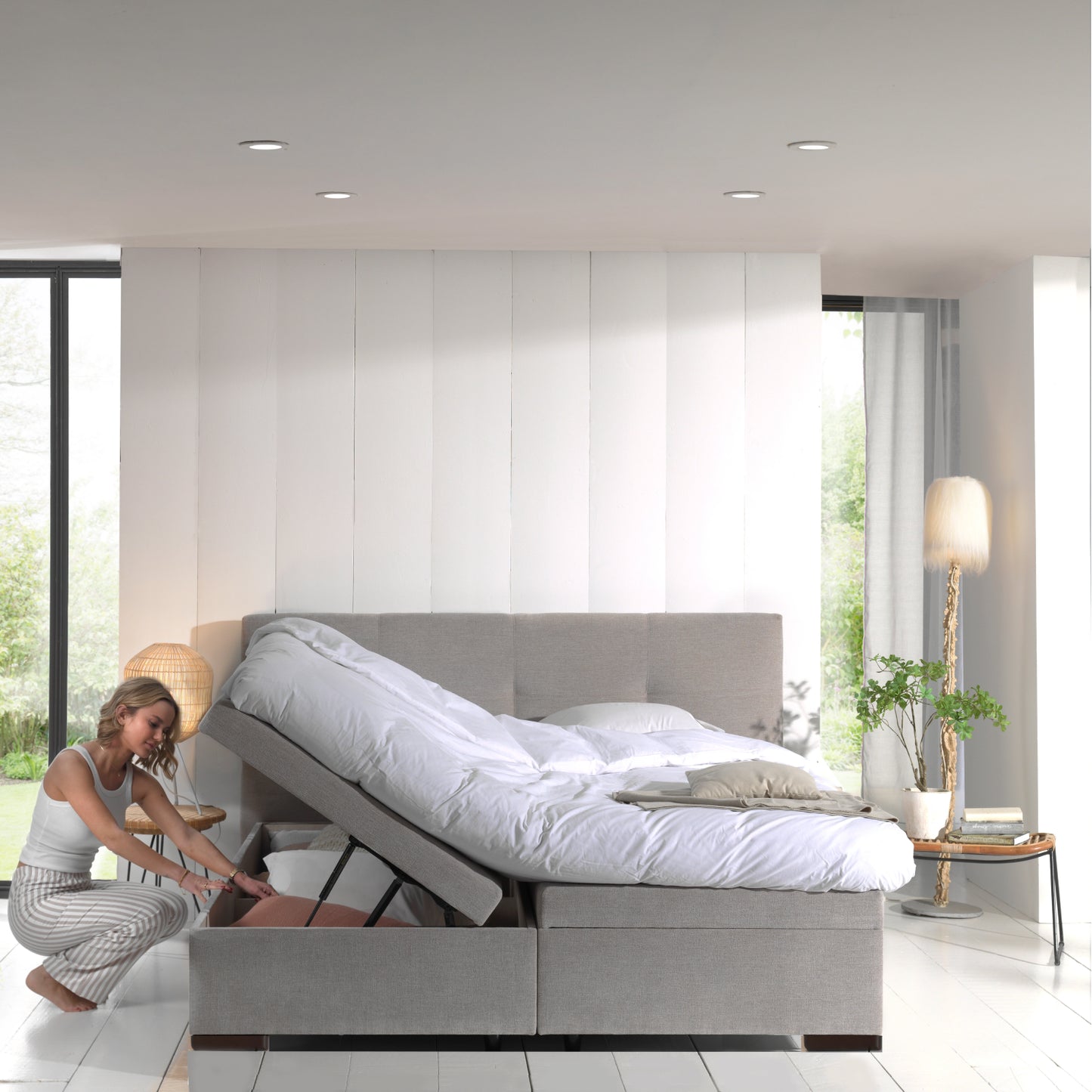 Opbergboxspring Velveton 180cm