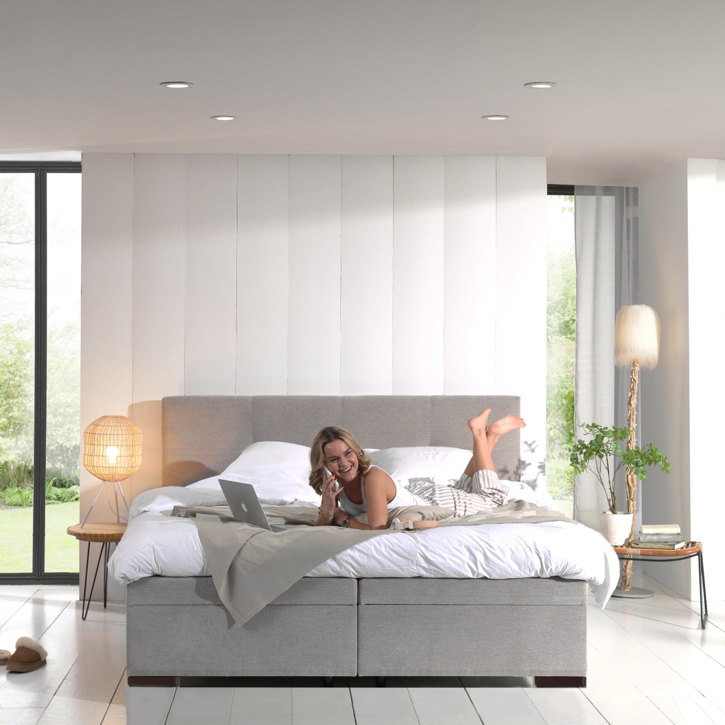 Opbergboxspring Velveton 180cm