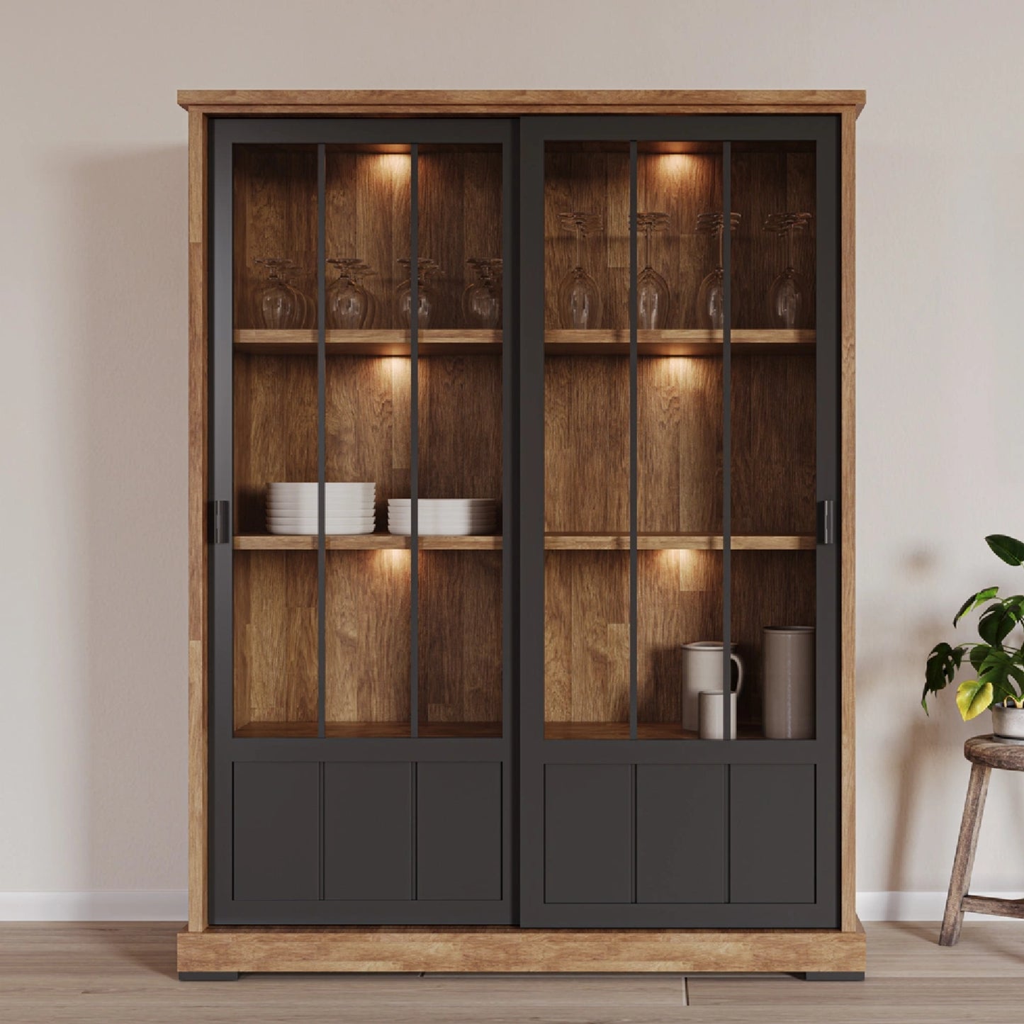 Vitrine Bricks&Wood 143cm