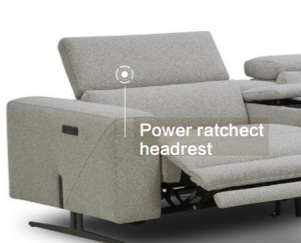 Hoekzetel met relax, opbergruimte en longchair rechts