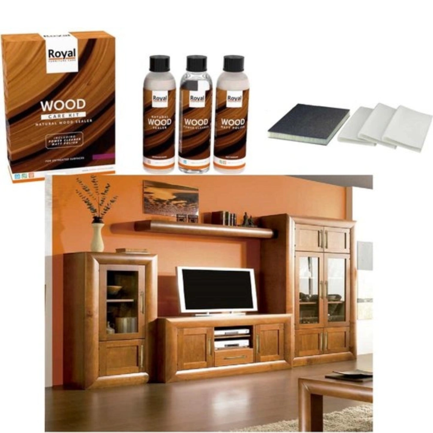 Wood care kit natural wood sealer