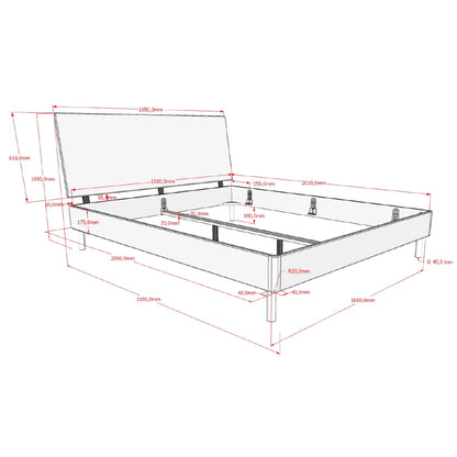 Tweepersoonsbed Lovelle 160cm