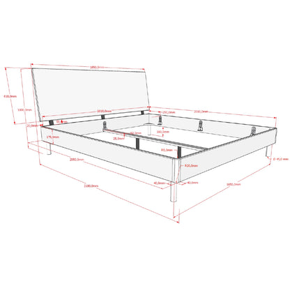 Tweepersoonsbed Lovelle 180cm