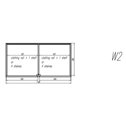 Kleerkast Silana 2 deurs